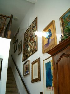 Staircase art collage