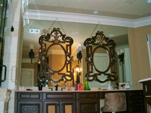 Stunning mirror hanging for sink and vanity