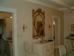 Antique mirror hanging